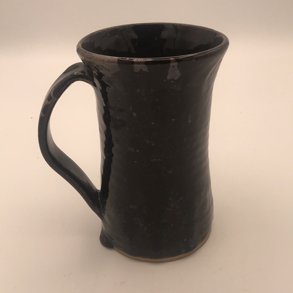 A&A Pottery Salida Colorado Large 7" Drip Glase Pottery Mug Brown/Black/Blue - Picture 2 of 5